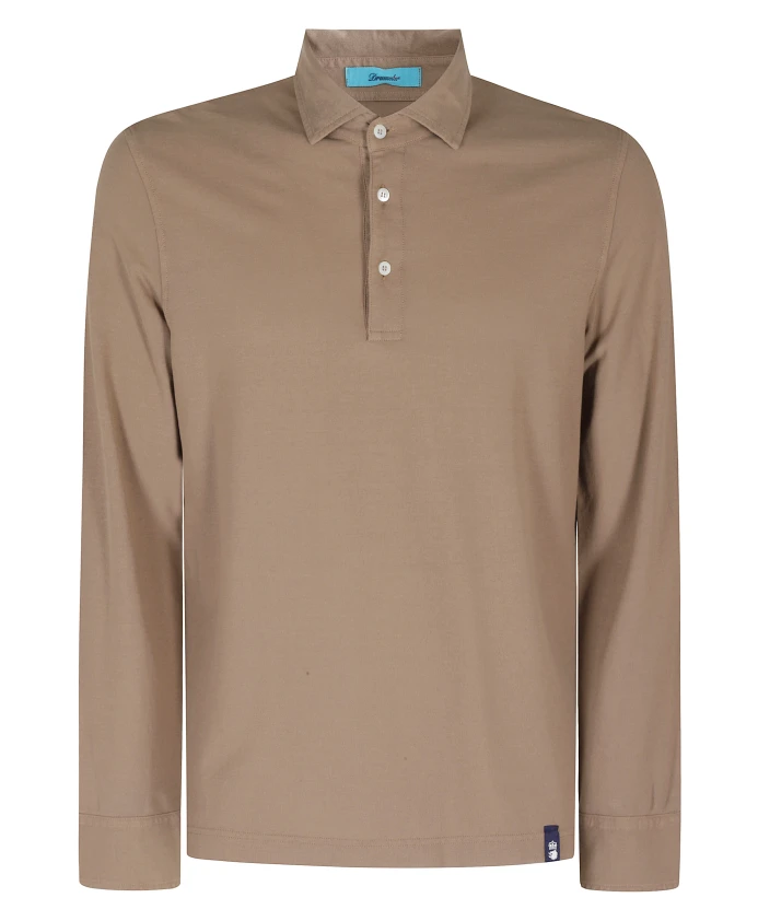 

Поло из ледяного хлопка Drumohr, коричневый