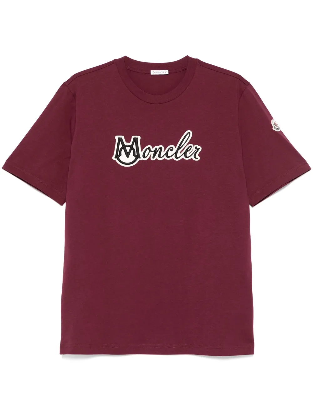 

Футболка с нашивкой-логотипом Moncler, красный