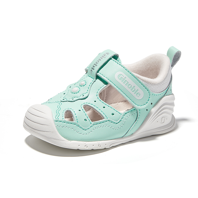 

Скользостойкие противоударные износостойкие низкие ботиночки для малышей GINOBLE, светло-зеленый/белый