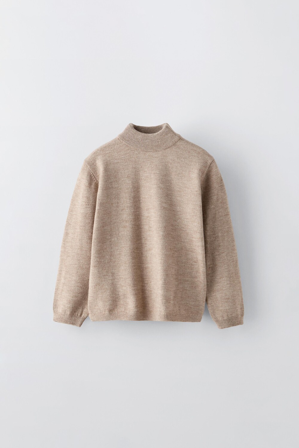 

Свитер однотяжной вязки ZARA, песок/мергель