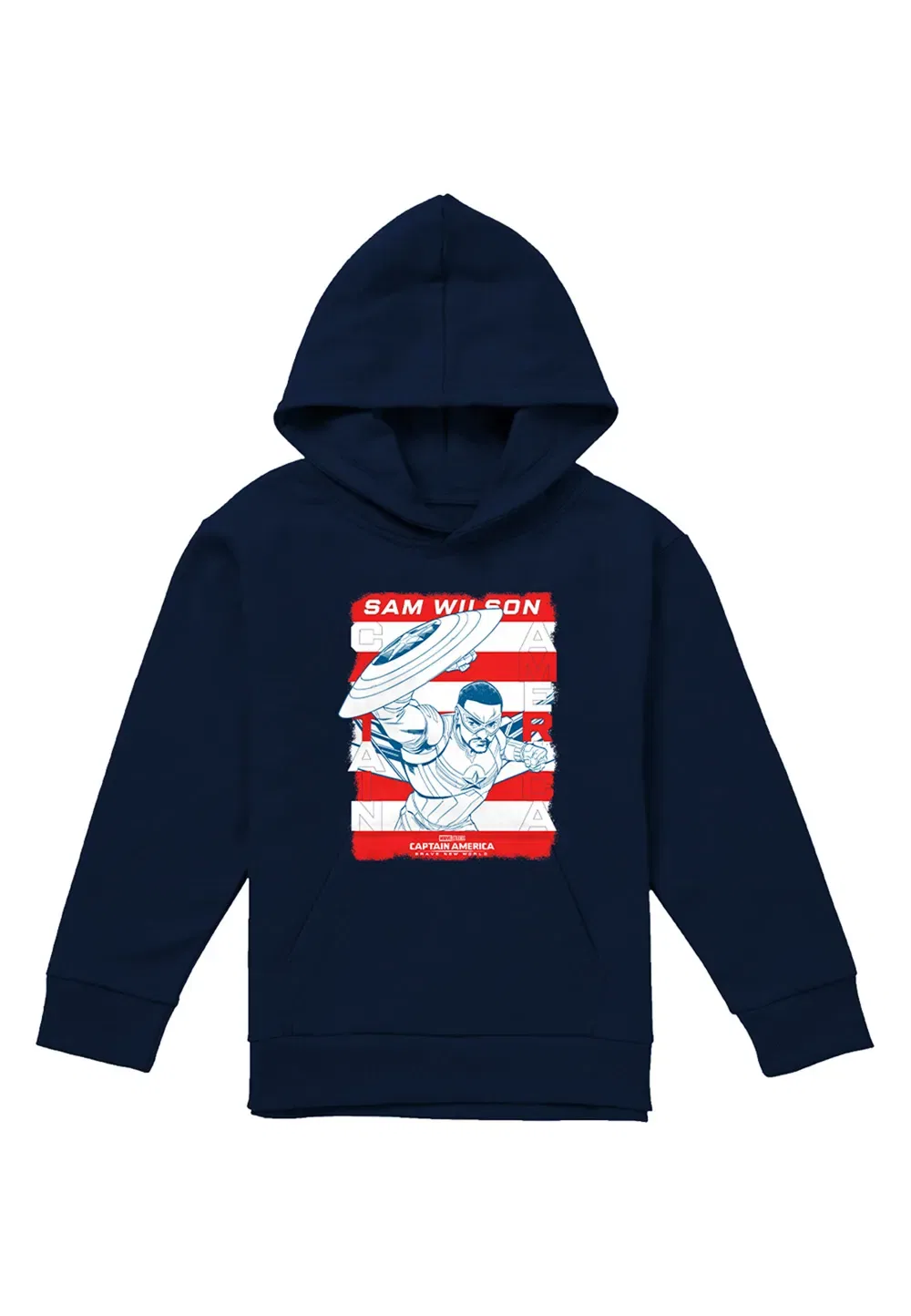 Детская худи Marvel Sam Wilson American Flag, темно-синий, темно-синий