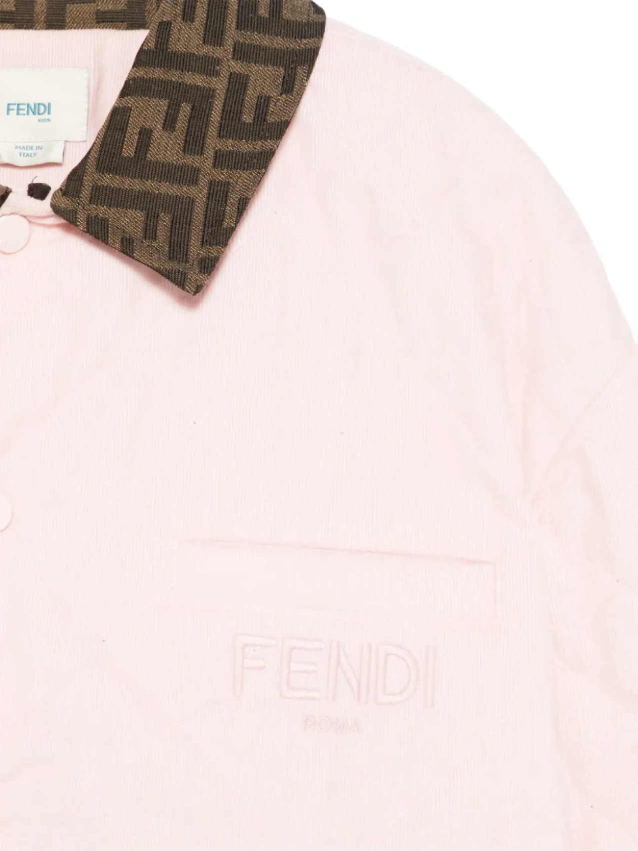 Вельветовая куртка Fendi Kids, розовый — фото 3