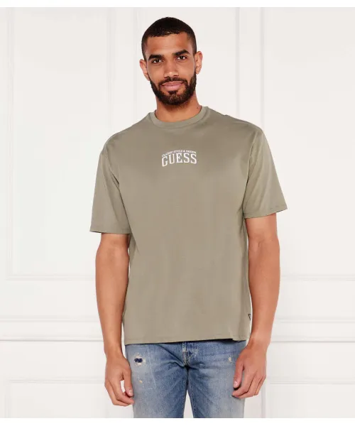 

Зеркальная футболка Classic fit Guess Jeans, зеленый
