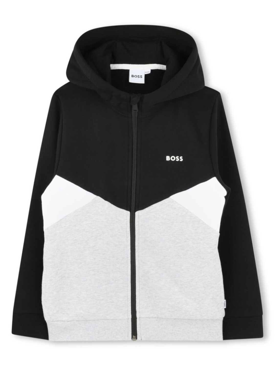 

BOSS Kidswear толстовка с капюшоном на молнии, черный
