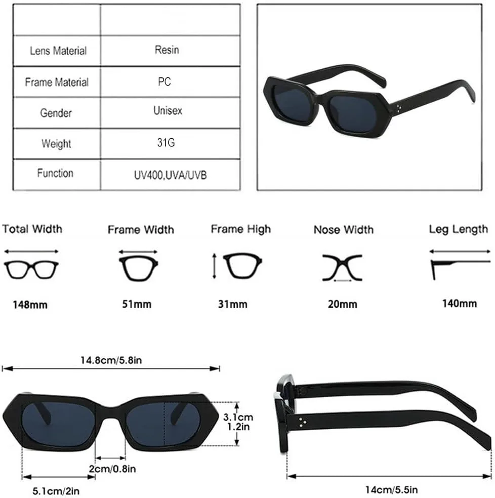 

Солнцезащитные очки Polygon Square для женщин, модные, с заклепками, декоративные, с защитой от УФ-излучения UV400, для мужчин, темно-зеленые HYYZZC, Champagne Tea