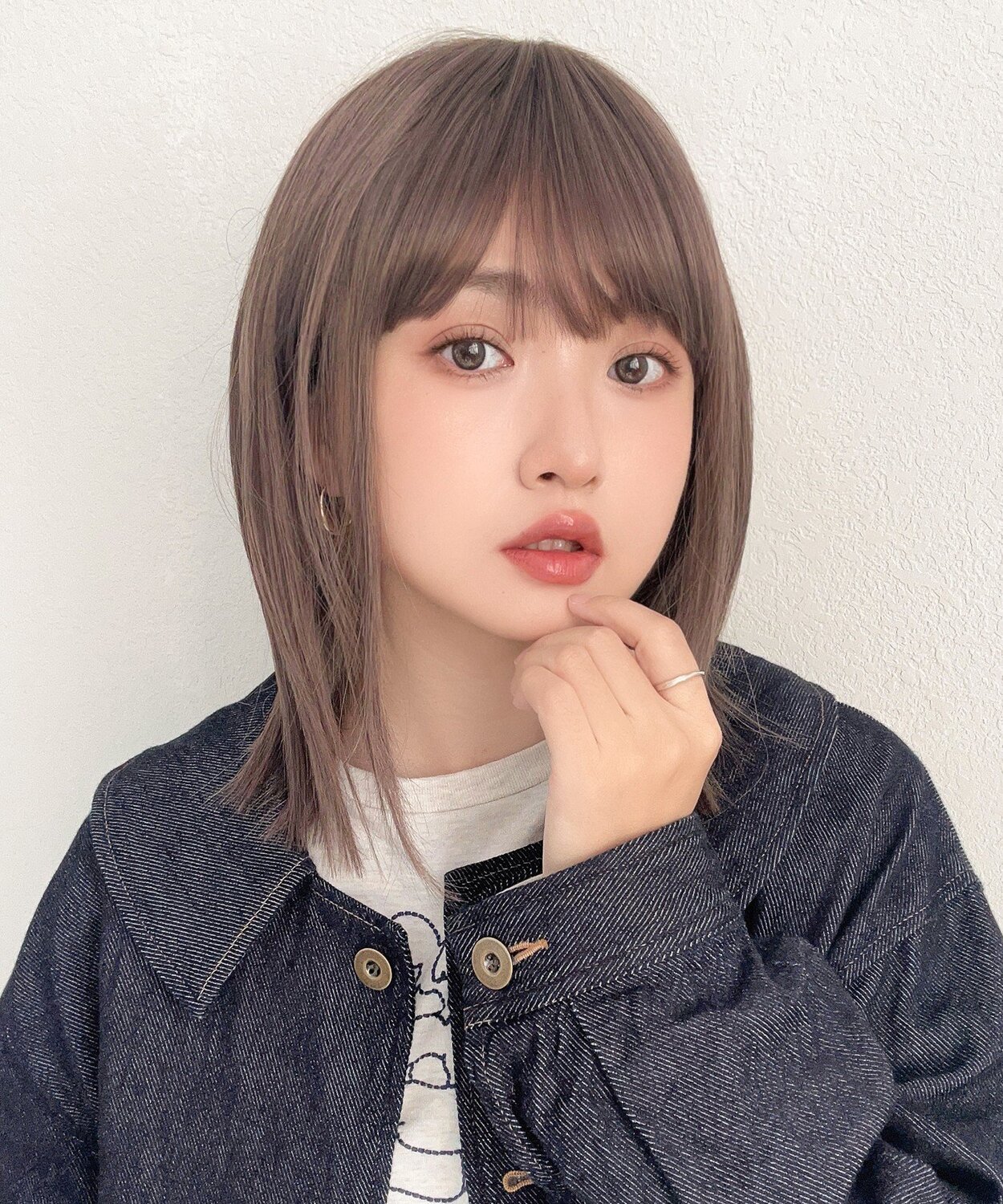 Парик Sheer Cut Lob, женский, средняя длина, боб, длинный боб, натуральный Brightlele, MA Pink Milk Tea