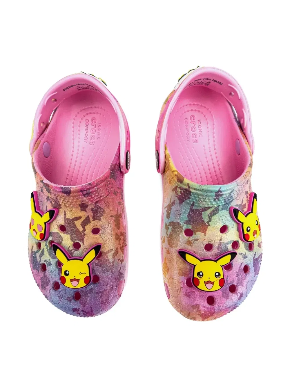 Клоги Pokémon - Pikachu Pink Crocs Kids, розовый — фото 2
