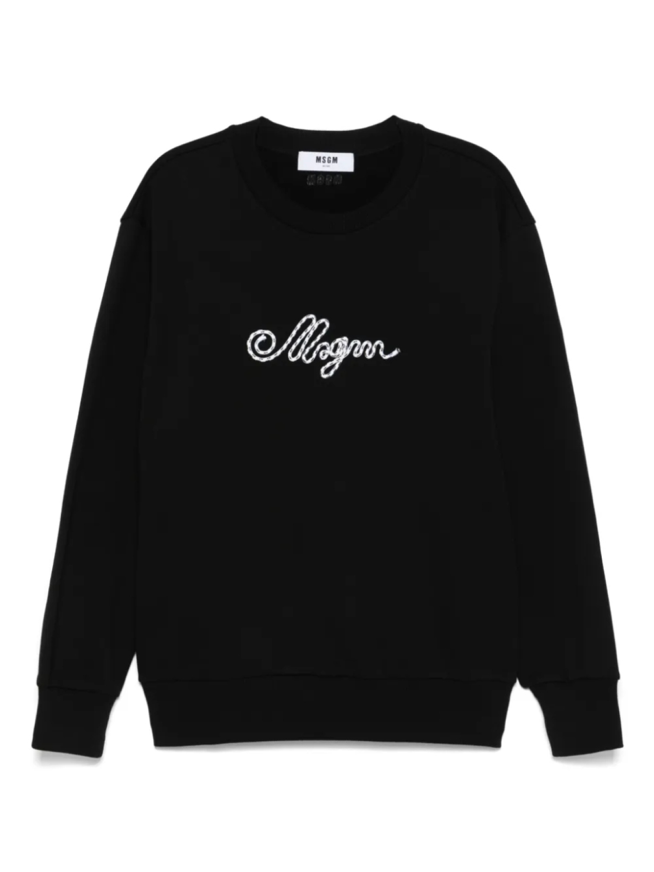 

Свитшот с аппликацией логотипа MSGM, черный