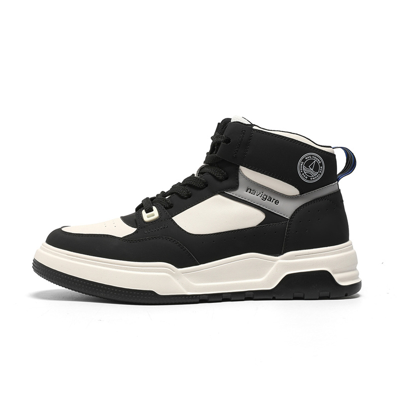 

NAVIGARE Высокие кроссовки для скейтбординга, увеличивающие рост, мужские, белые, черные