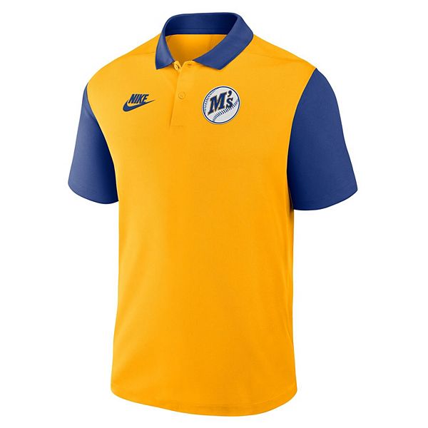Мужская поло Seattle Mariners Cooperstown Collection с цветными блоками и технологией Dri-FIT Nike — фото 3