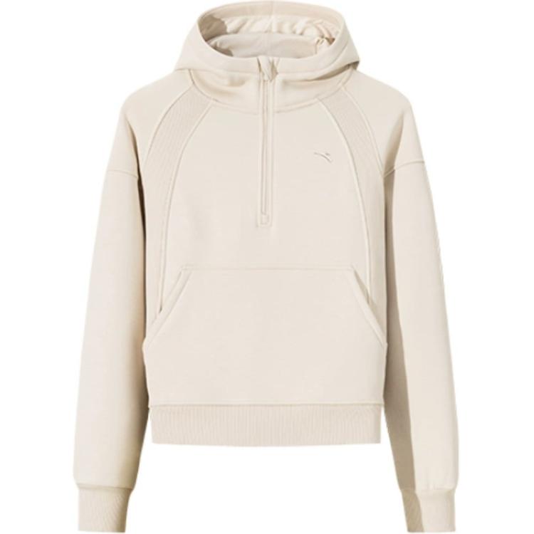 

Женская толстовка Anta Variety Training Collection, цвет белый чайно-коричневый