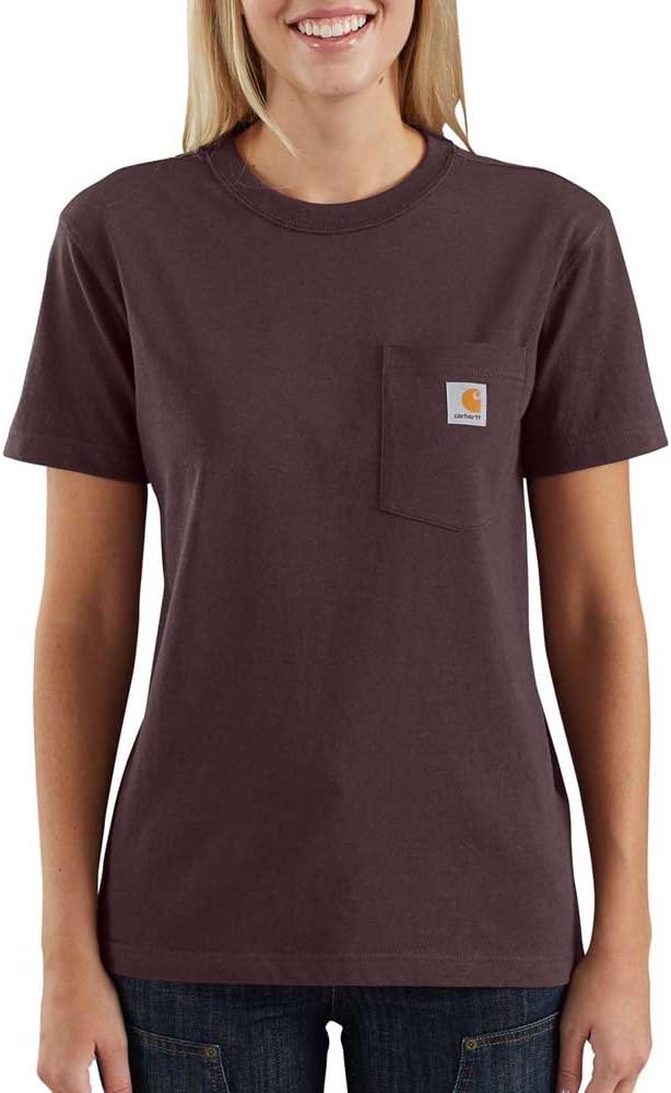 

Carhartt женская футболка с карманом, свободный крой, плотная ткань, короткий рукав, Deep Wine, Красный, Carhartt женская футболка с карманом, свободный крой, плотная ткань, короткий рукав, Deep Wine
