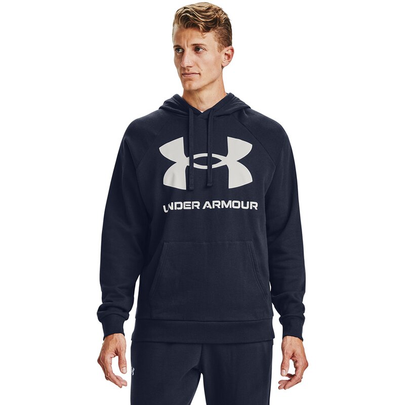 

Длинный рукав, флис, большой логотип hd Under Armour, синий