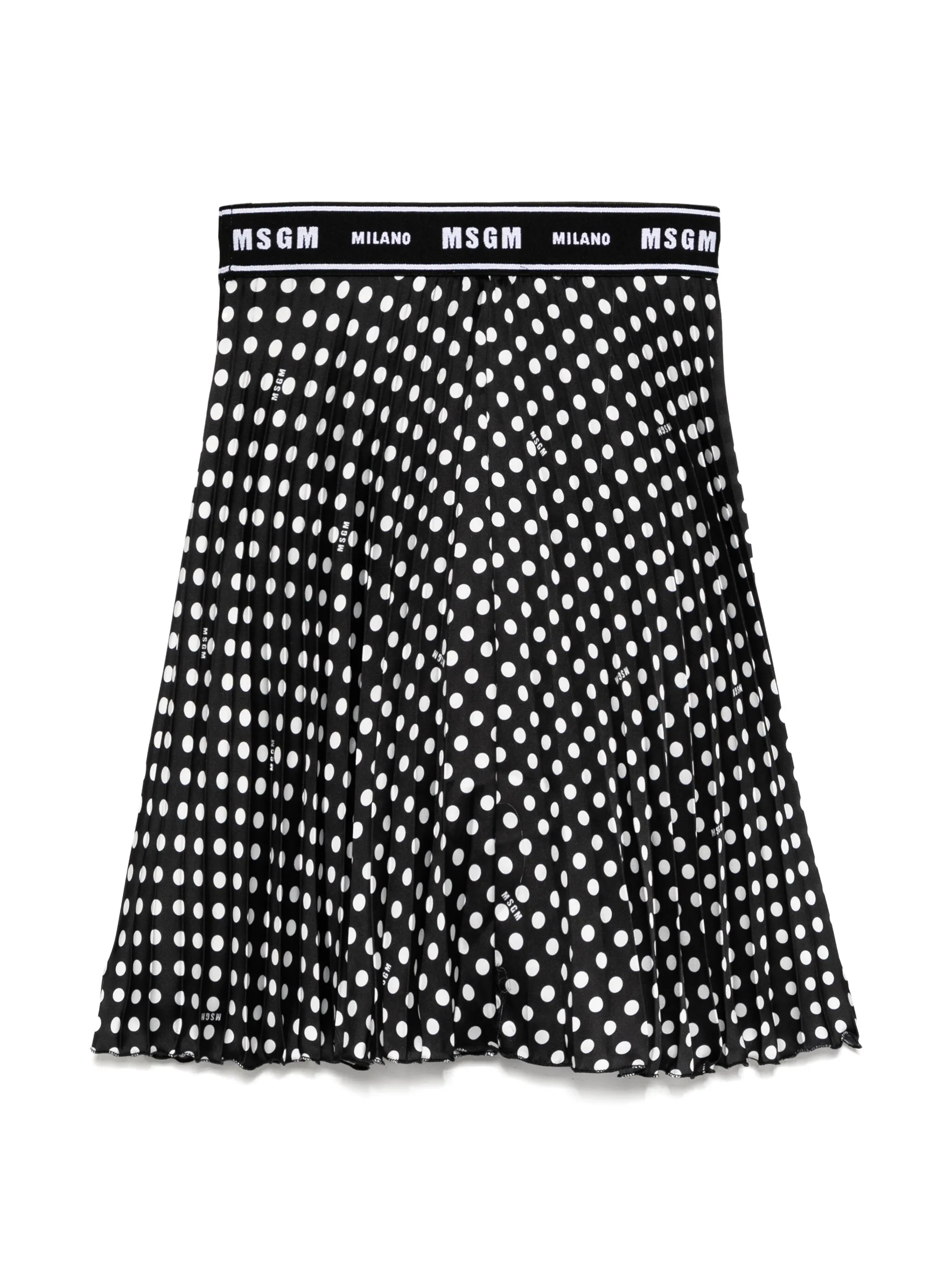 Юбка в горох Msgm Kids, черный — фото 2