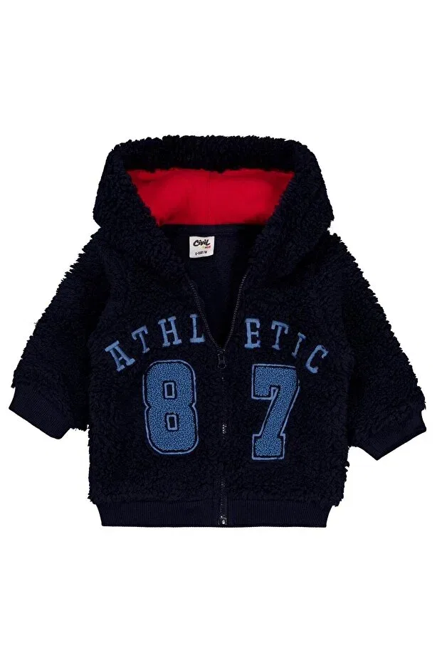 Детский кардиган с вышивкой Kuzu athletic embroidered Civil Baby, Dark Navy Blue — фото 3
