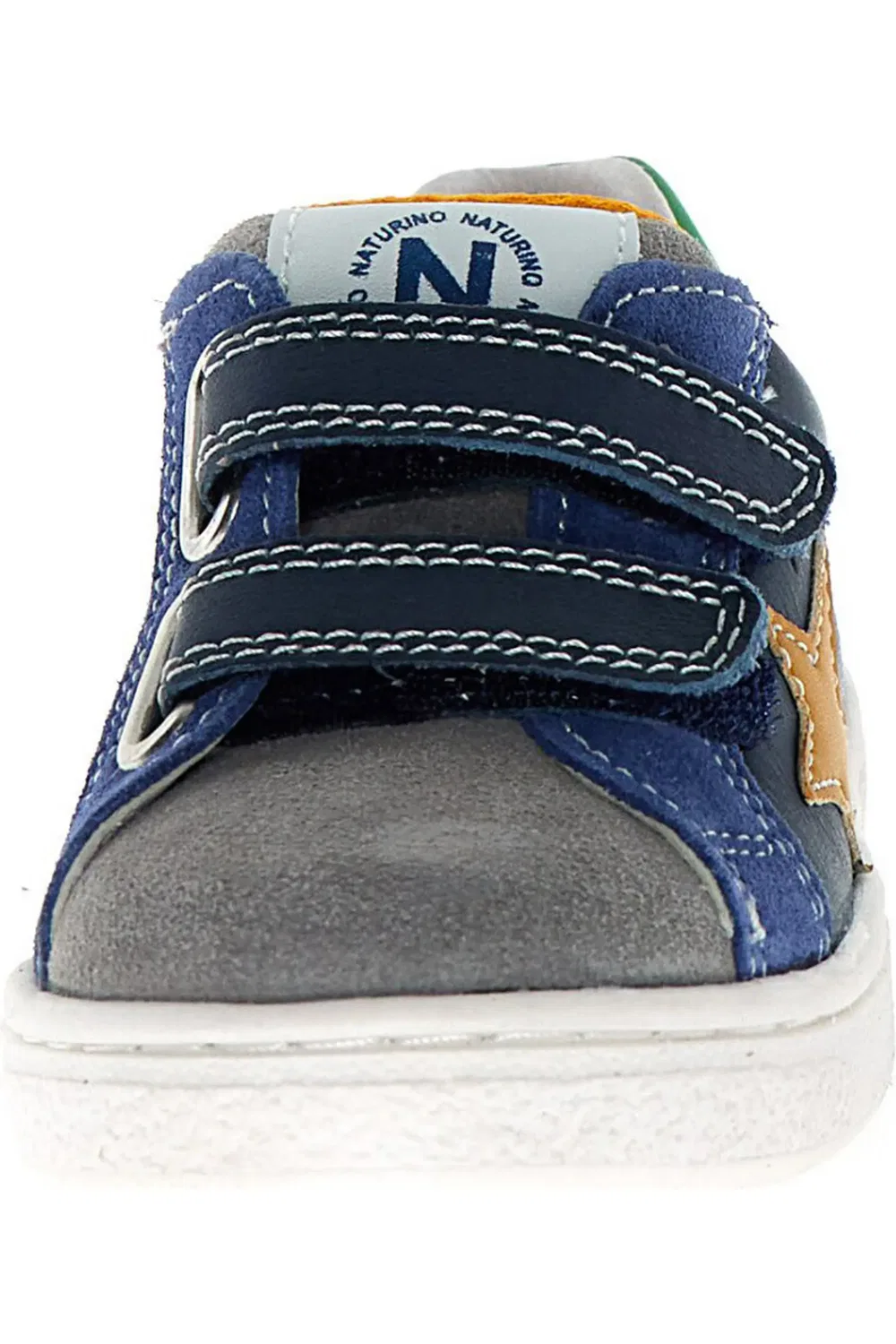 Детские кеды на плоской подошве Pinn Naturino, Grey-Navy-Azure — фото 3