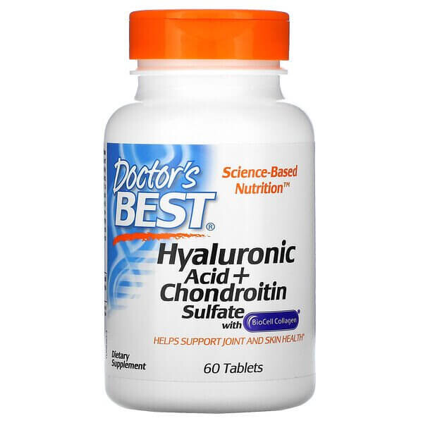 

Гиалуроновая кислота и сульфат хондроитина Doctor's Best BioCell, 60 таблеток