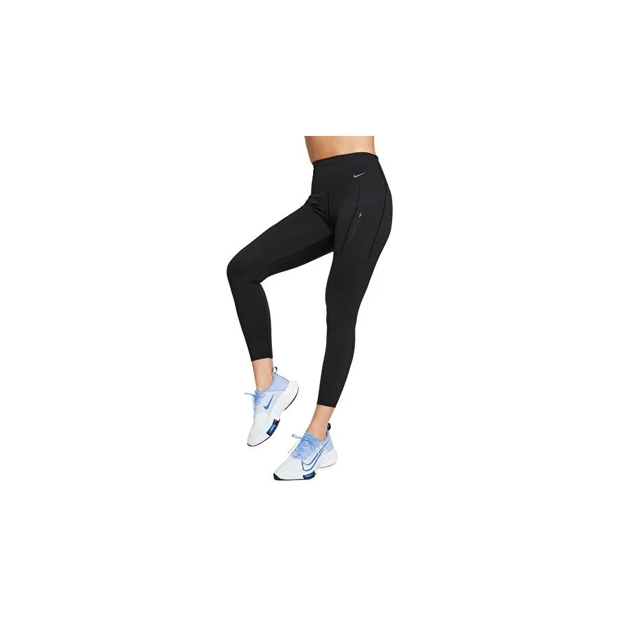 Женские леггинсы 7/8 с высоким поясом и карманами Nike DQ5636-010, Черный
