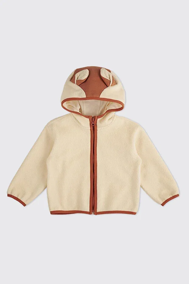 Детские свитшот для девочек с капюшоном Plüsch Panço, Beige