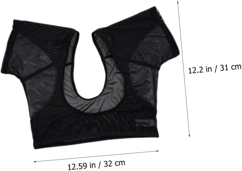 3 Pieces Breathable Underarm Sweat Vest, Minkissy, Black — фото 2