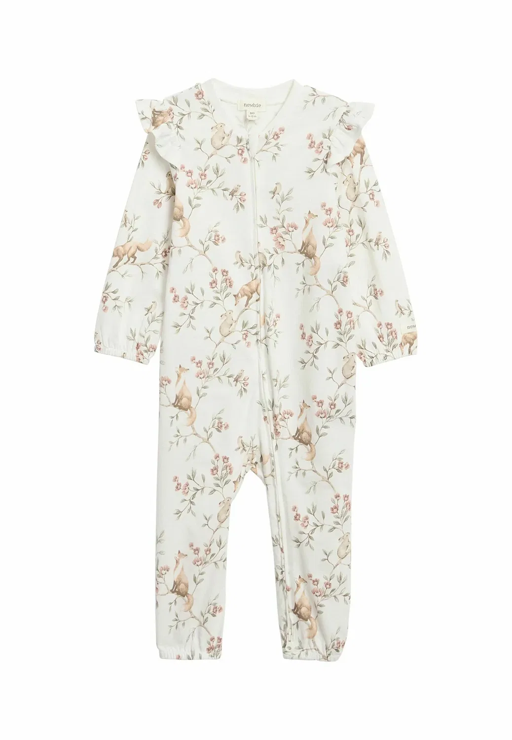 Детская пижама унисекс с рисунком животных - пижама Newbie, Off-White
