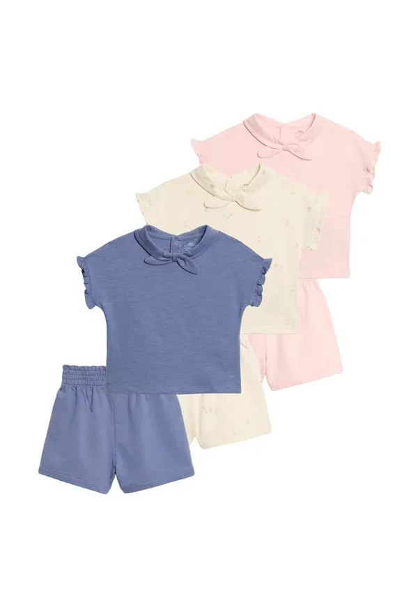 Комплект из 3 предметов: шорты с принтом, хлопок, 100% cotton, Marks & Spencer, multi, мультиколор