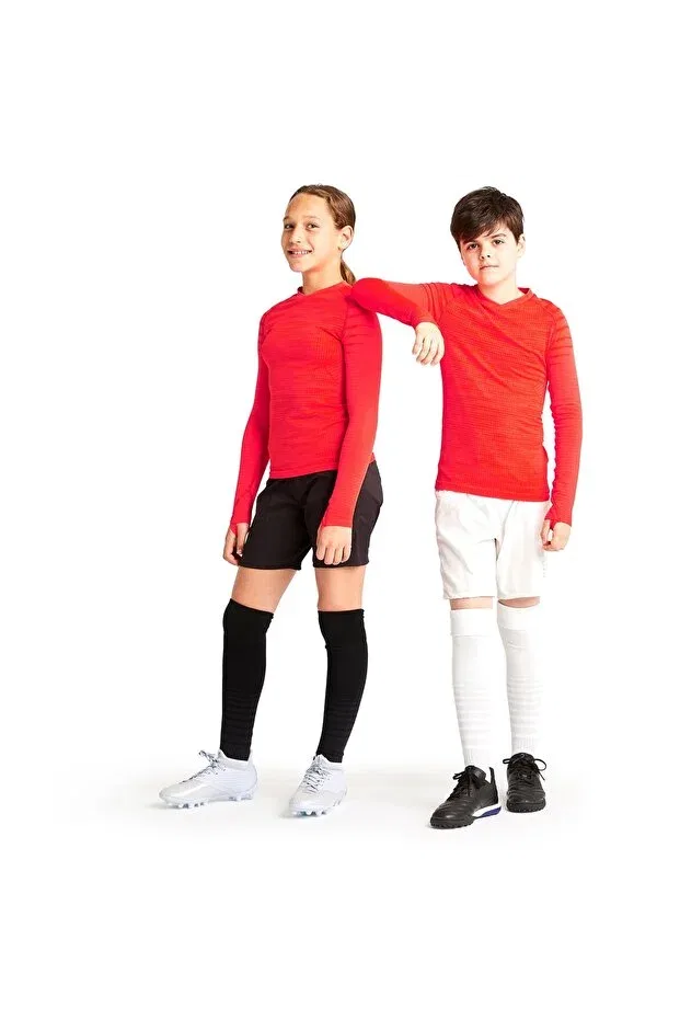 Детское термобелье для мальчиков с длинным рукавом Keepdry 500 Decathlon, Blood Red/Cherry Bruise — фото 4
