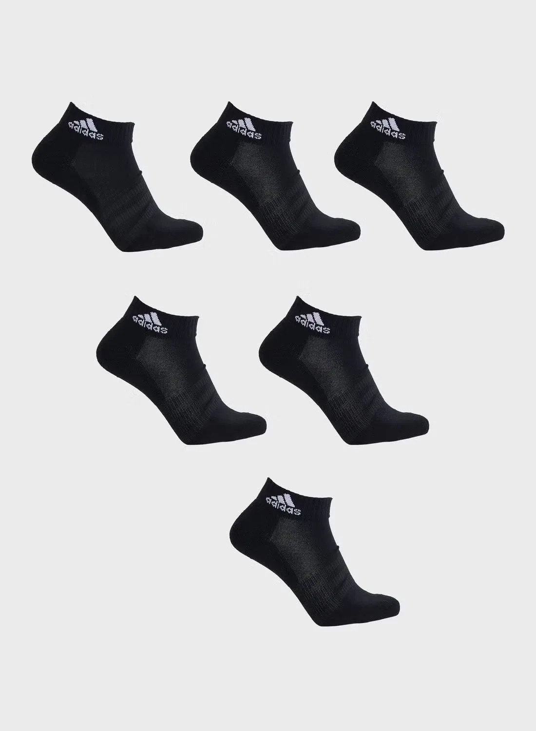Носки спортивные удлиненные, комплект 6 пар, Adidas, черный