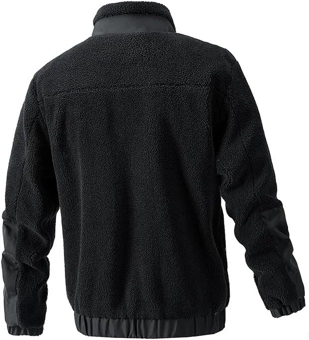 Мужское флисовое пальто с воротником-стойкой, Slim Fit, тёмно-синий — фото 4