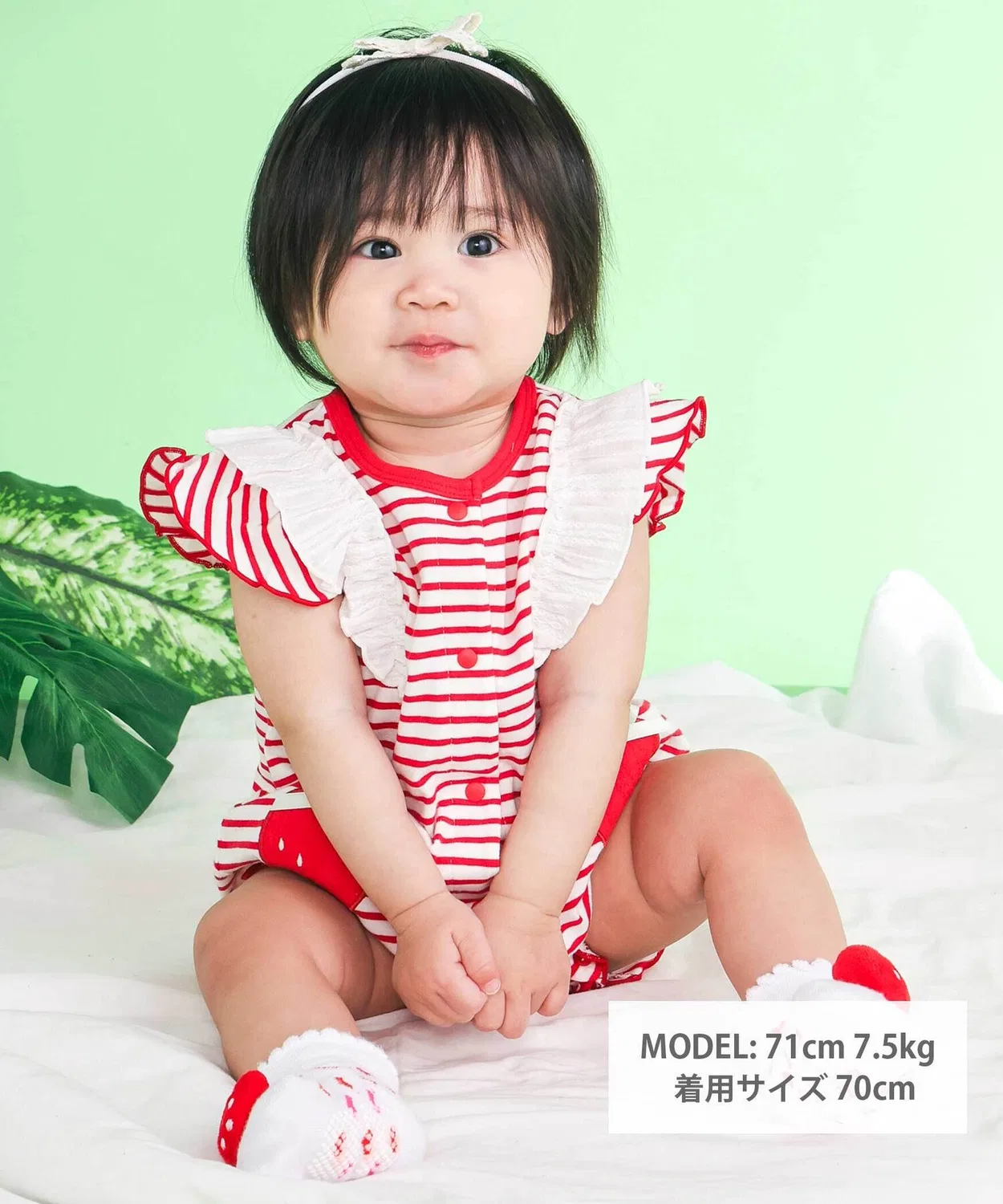Детский комбинезон-боди для девочек с принтом Меллоу SLAP SLIP BABY, Red — фото 2