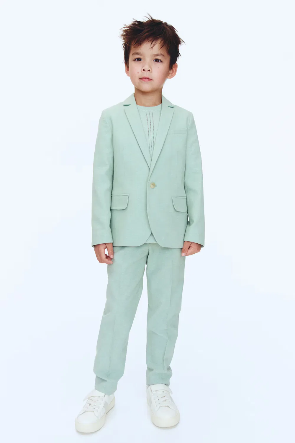 Брюки от костюма приталенного кроя H&M, Mintgrün