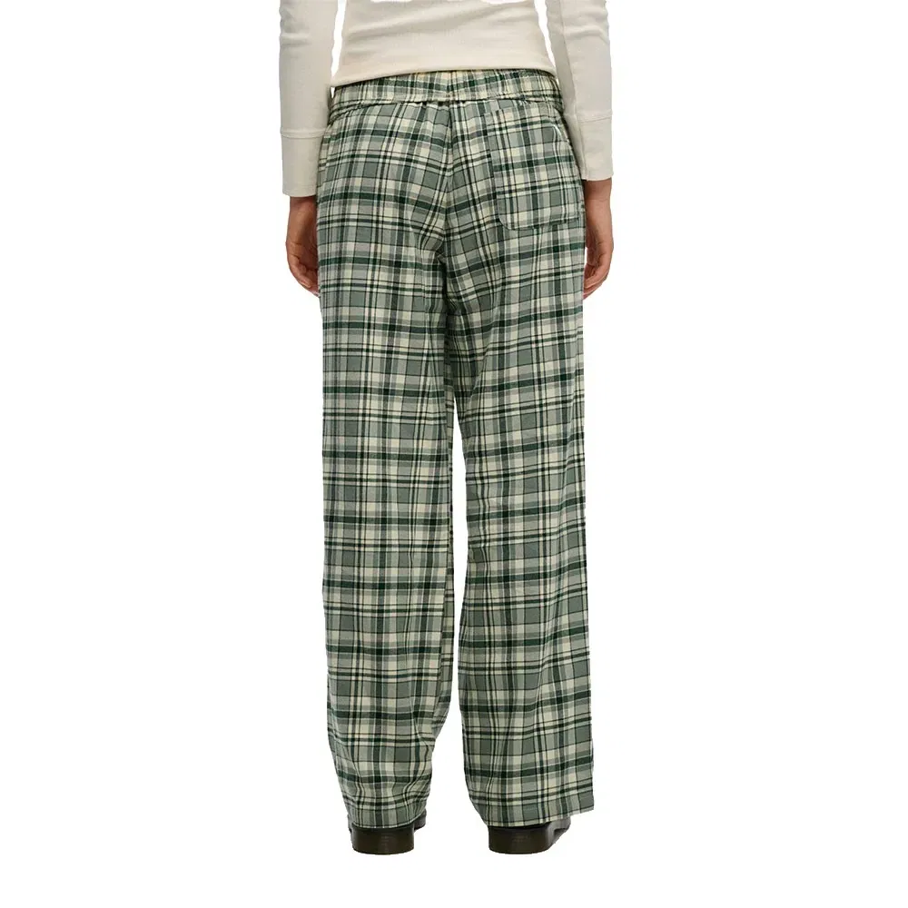 Женские брюки свободного кроя с клетчатым принтом Check Elastic Superdry, Green — фото 2
