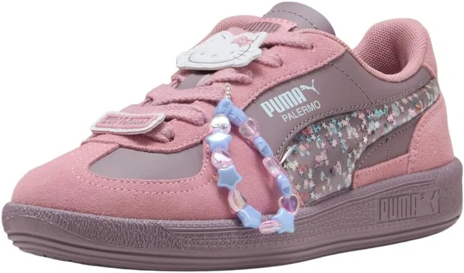 Детские кроссовки с принтом Palermo Hello Kitty and Friends PUMA, Plum Jam/Poised Pink — фото 2