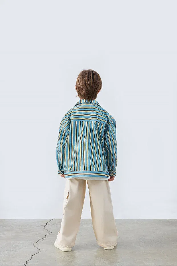 Детская куртка для девочек полосатое Walker gabardine Marvy, Multicolor — фото 4