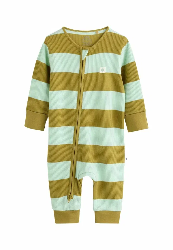 Комплект боди с длинным рукавом, полосатый, Regular fit, Next green stripe, зеленый — фото 3
