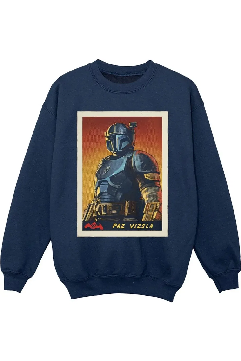 Свитшот с принтом Mandalorian Paz Vizla Card Star Wars, Navy — фото 2