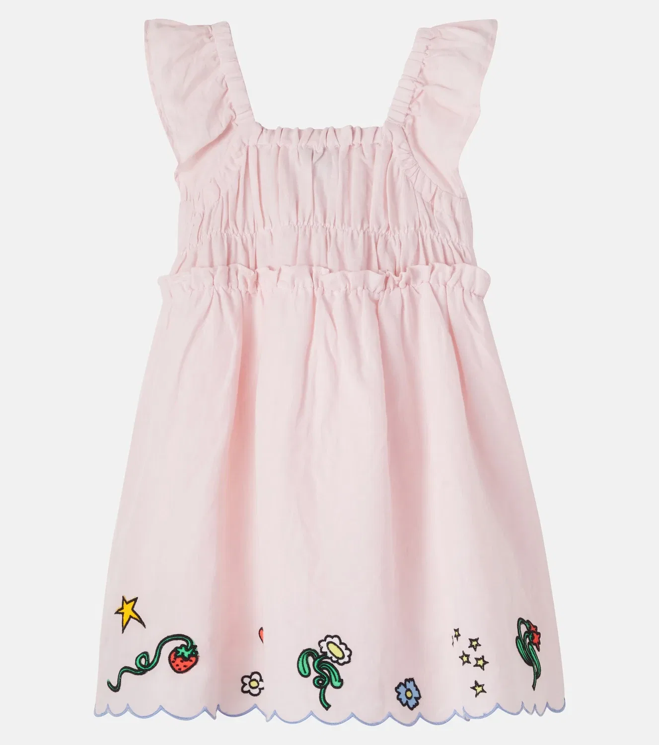 Платье с фестончатым подолом Stella Mccartney Kids, розовый — фото 3