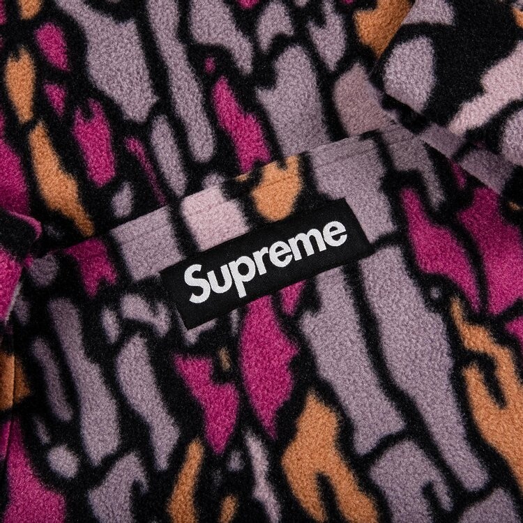 Толстовка Supreme x Polartec Hooded Sweatshirt 'Purple Treebark Camo', разноцветный — фото 3