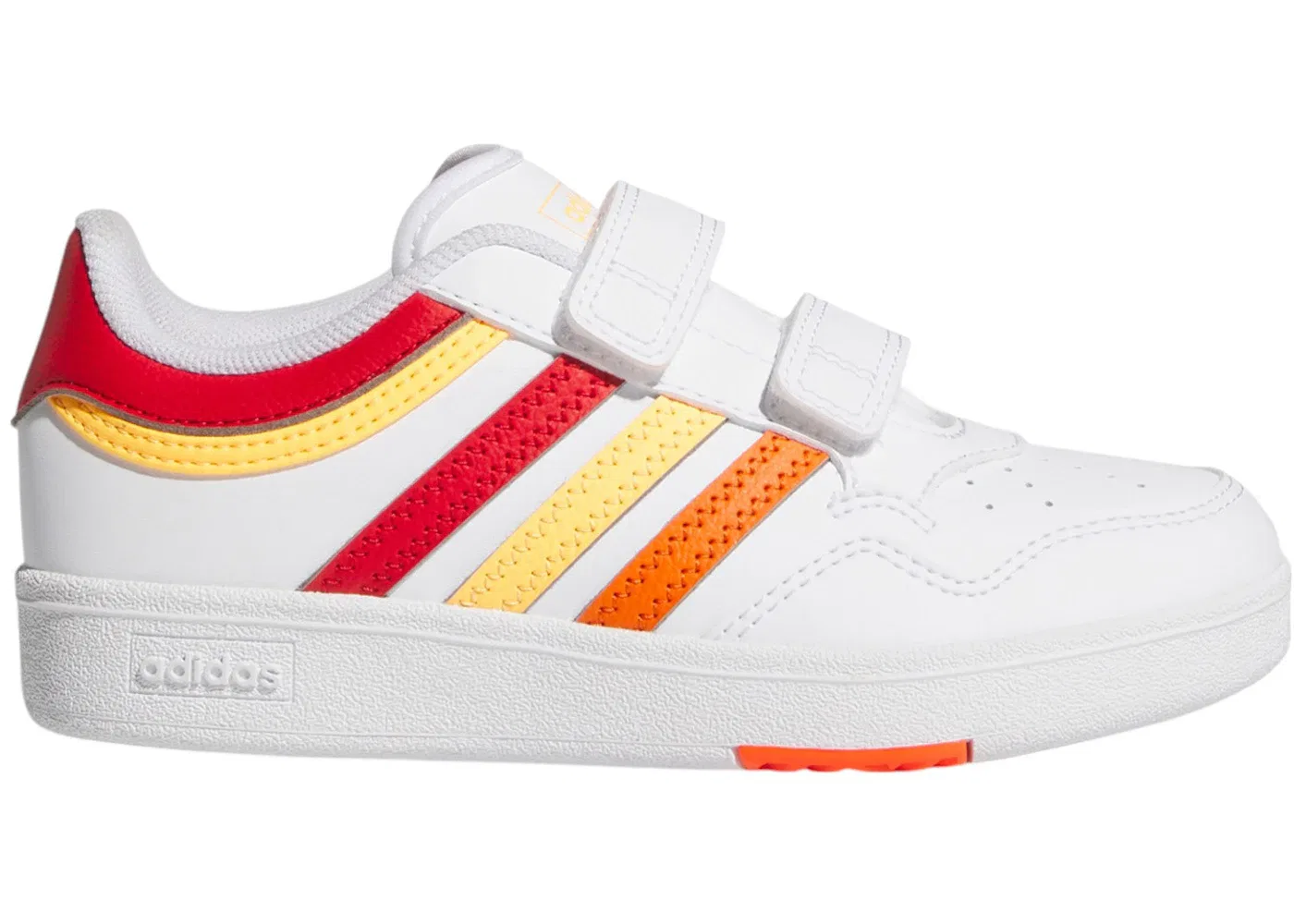 Детские кроссовки с низким профилем Adidas Hoops 4.0, Cloud White Better Scarlet Flash Orange