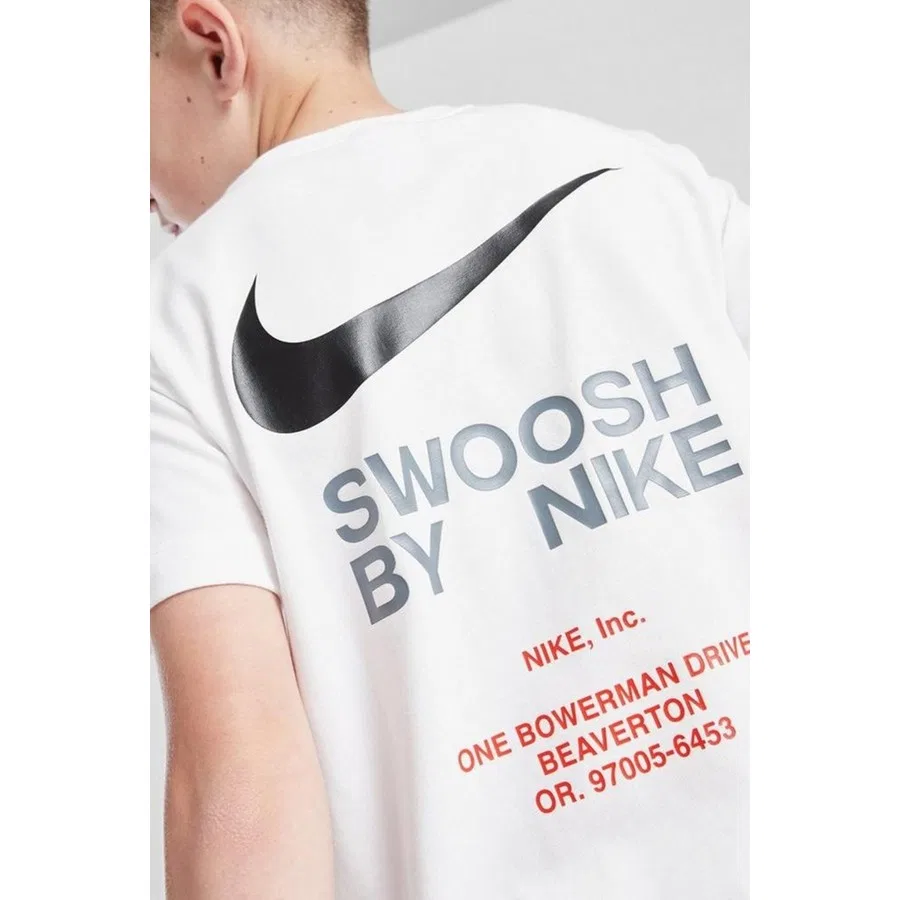 Футболка с коротким рукавом хлопковая Sportswear Graphic Cotton Kids Tee Nike, Белый — фото 4