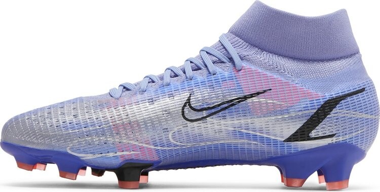 Бутсы Nike Kylian Mbappé x Mercurial Superfly 8 Pro FG 'Flames', фиолетовый — фото 4