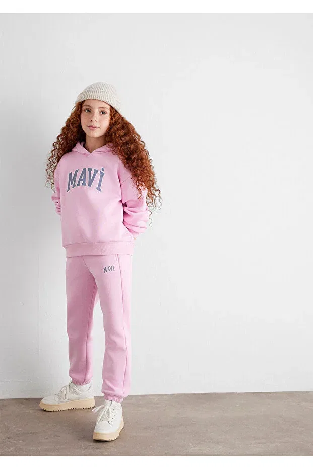 Детские спортивные штаны для девочек с регулируемым поясом Mavi, Pink — фото 2