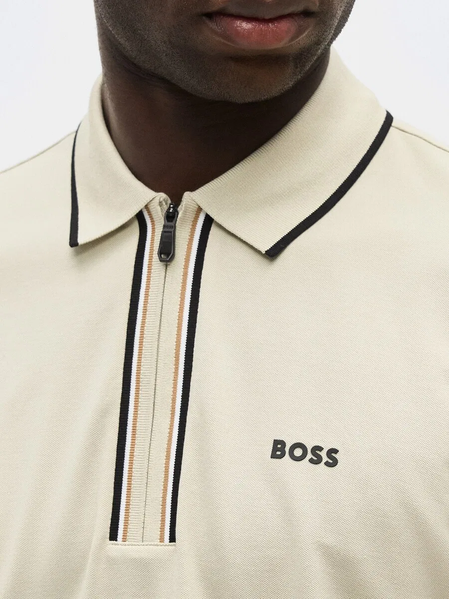 Спортивная футболка BOSS Performance Shirt 'Philix GOC', бежевый/светло-коричневый — фото 3