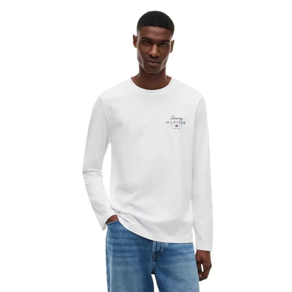 Футболка с длинным рукавом Script Stack Tommy Hilfiger, белый