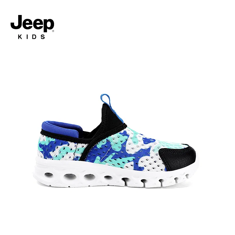 Детские кроссовки с принтом камуфляж Jeep, Blue Camo — фото 4
