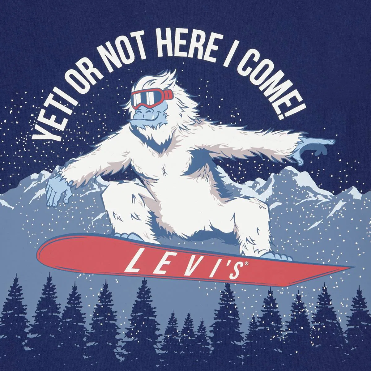 Футболка Shredding Yeti для мальчиков 2-4 лет Levi's, Medieval Blue - Blue — фото 3