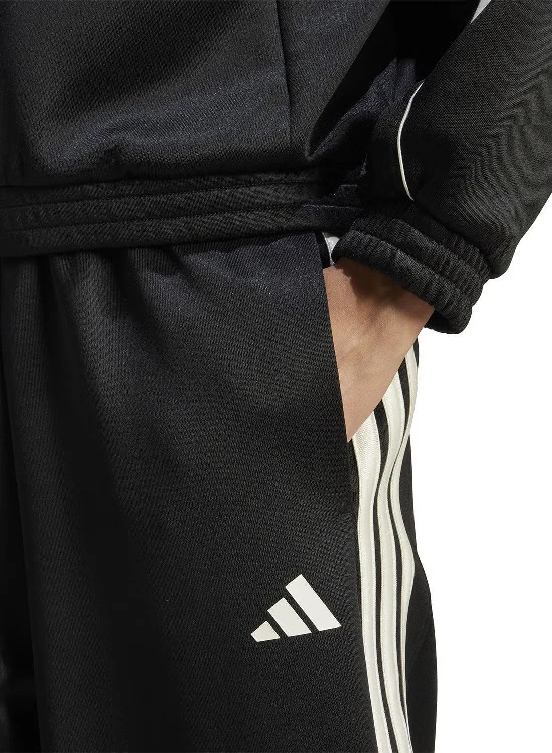 Спортивные штаны с атласной отделкой Stadium 3 stripes Adidas, черный — фото 3
