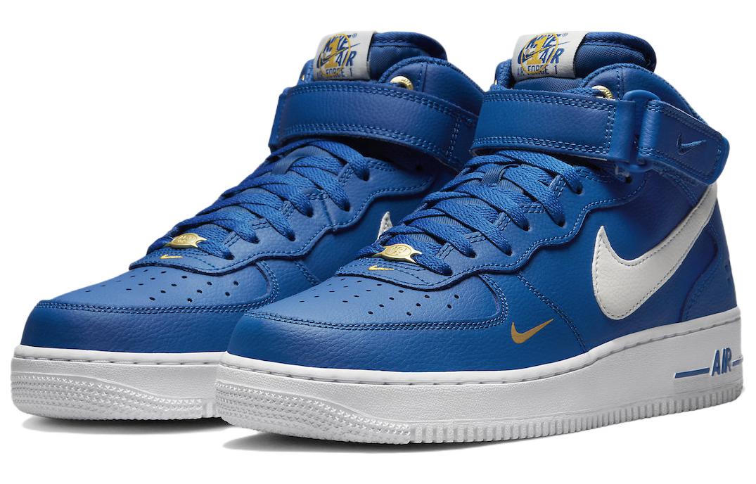 Кроссовки Nike Air Force 1 Mid '07 LV8, синий/белый — фото 3
