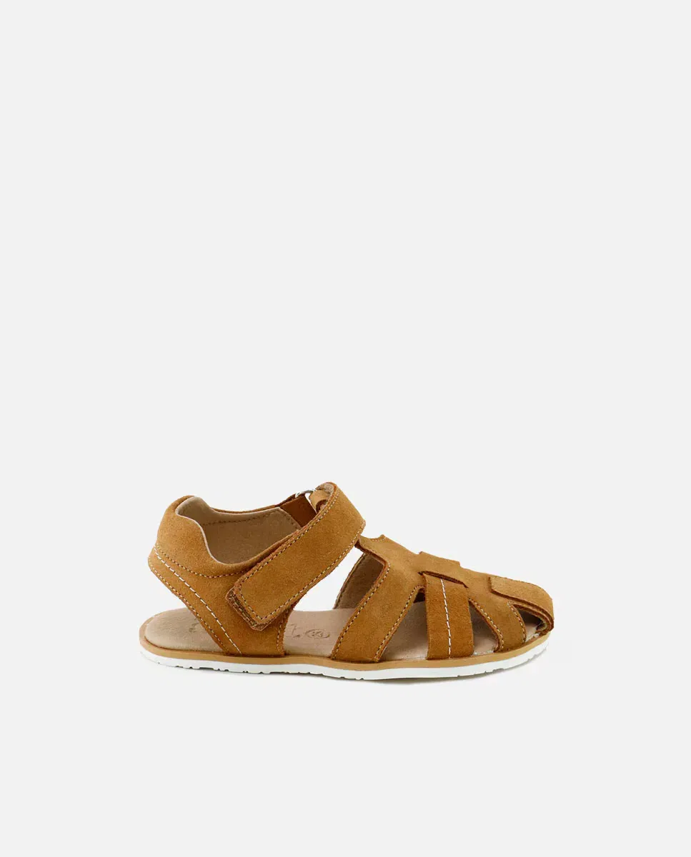 Детские сандалии без каблука из кожи Eli 1957, Camel