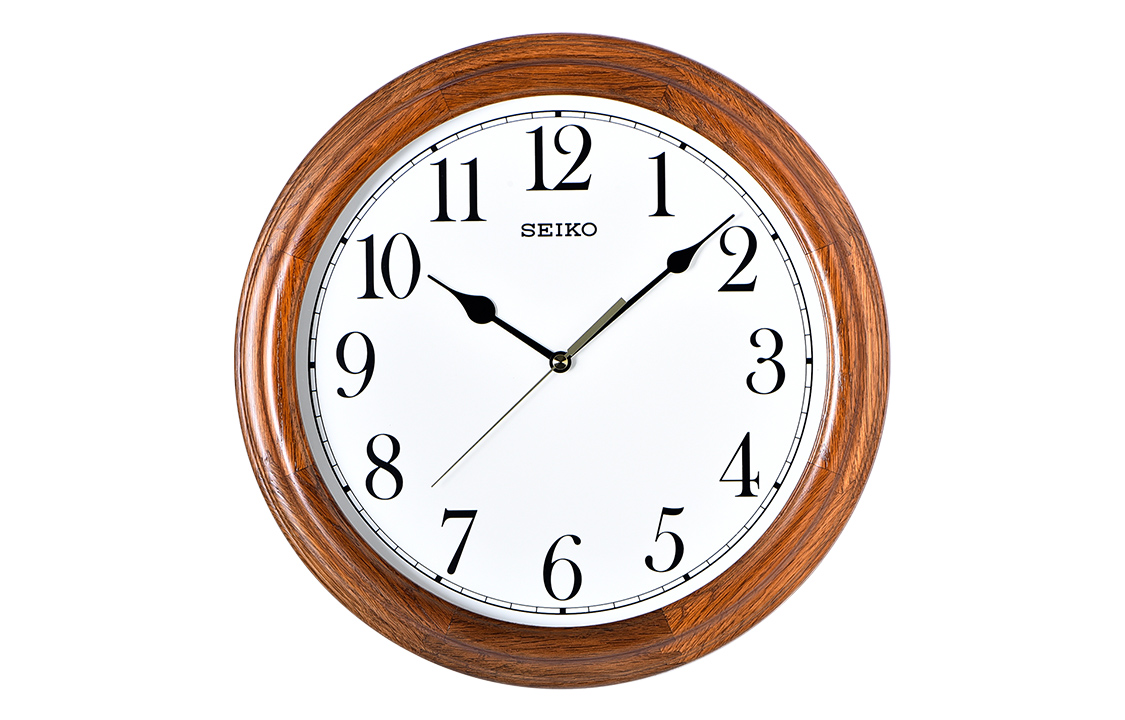 

SEIKO Часы Quartz Movement Oak Wall Clock Unisex White